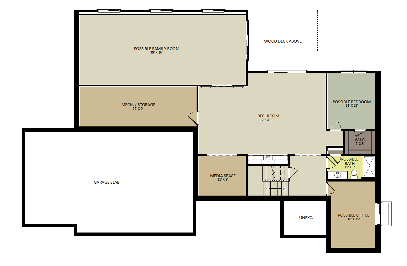 RedrockLower Level Floor Plan